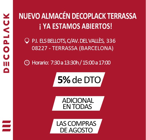 Promociones por la apertura de Decoplack Terrassa