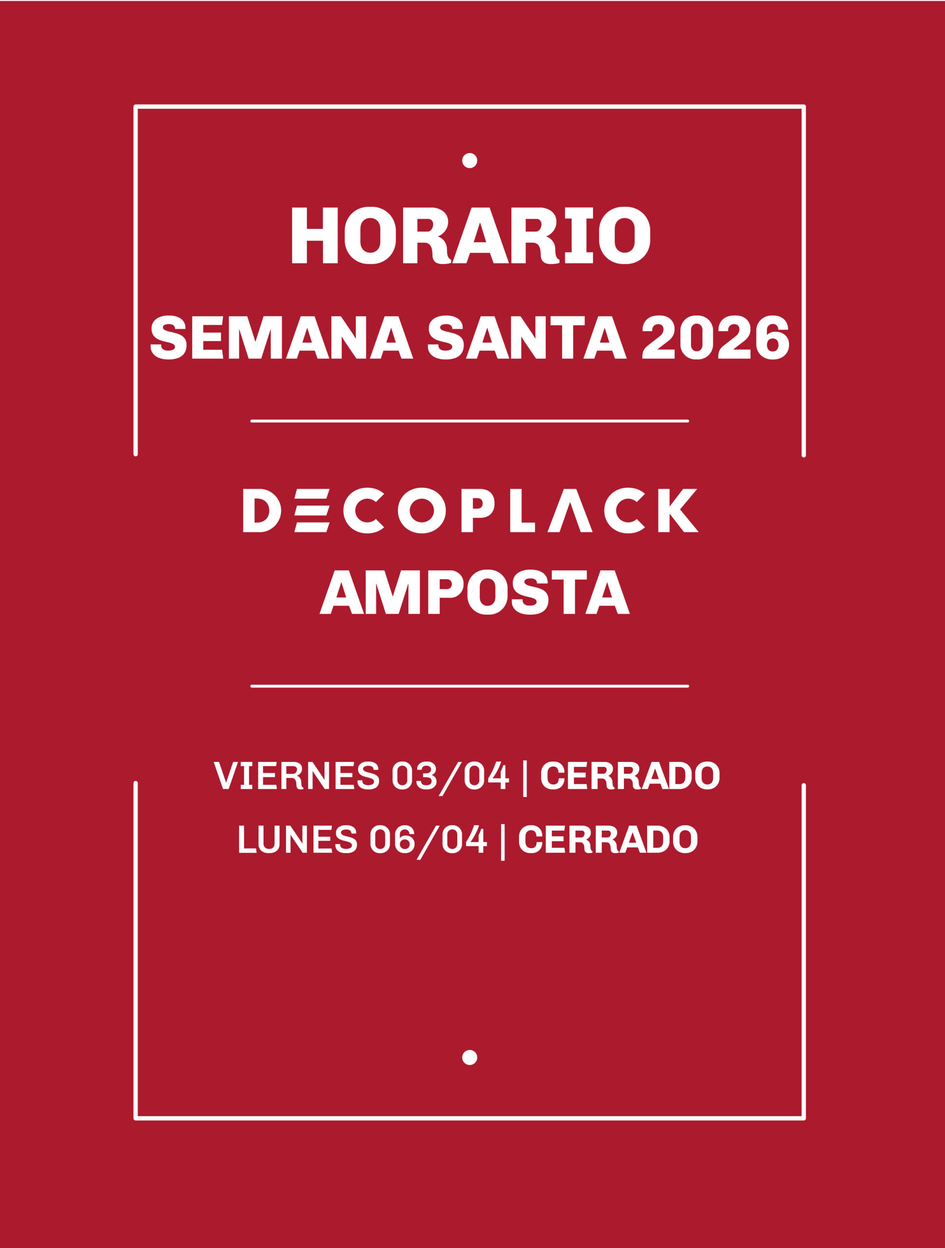 Horario Semana Santa 2026