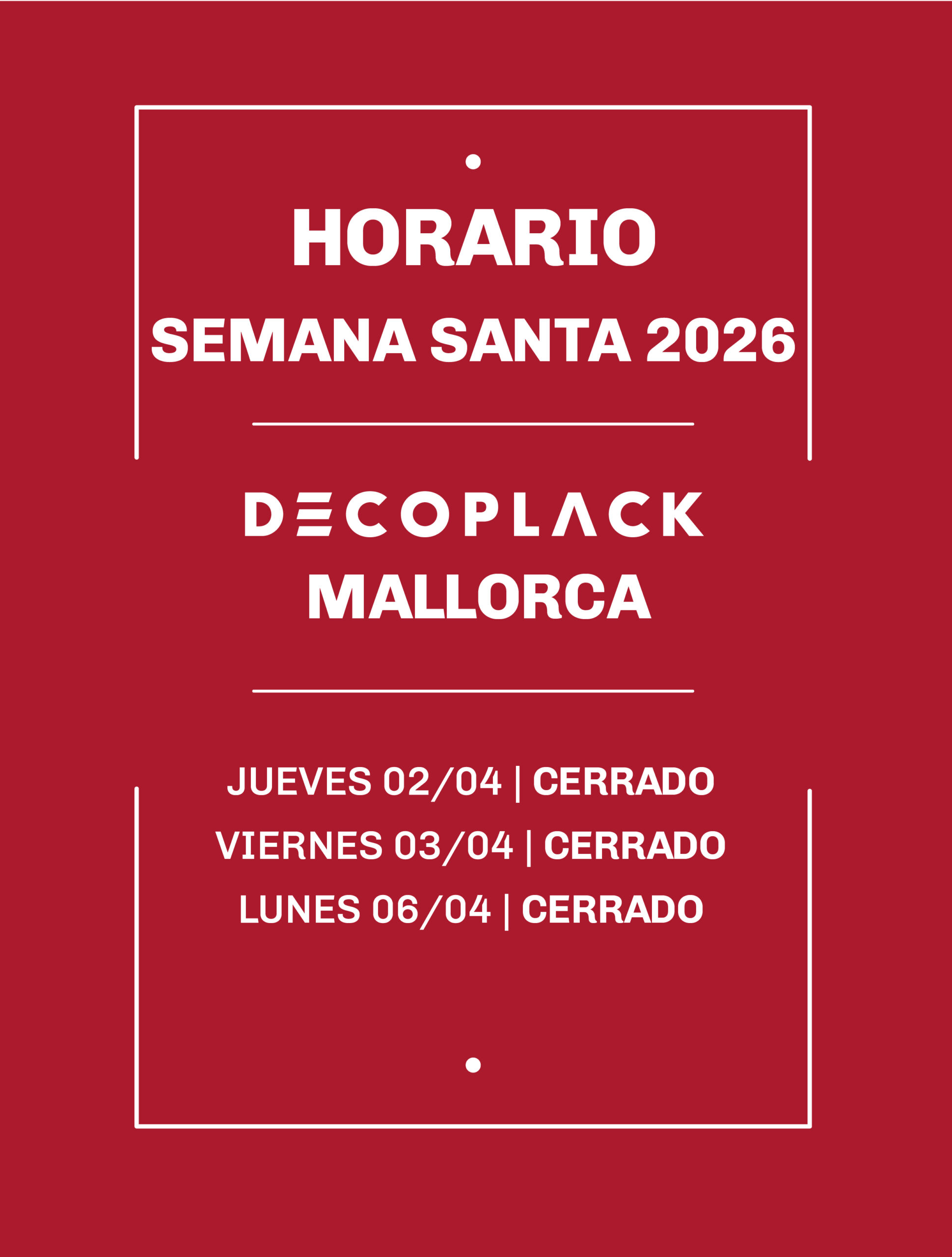 Horario Semana Santa 2026
