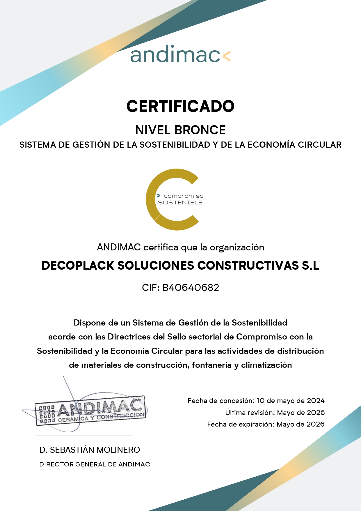 Certificado Sello Andimac