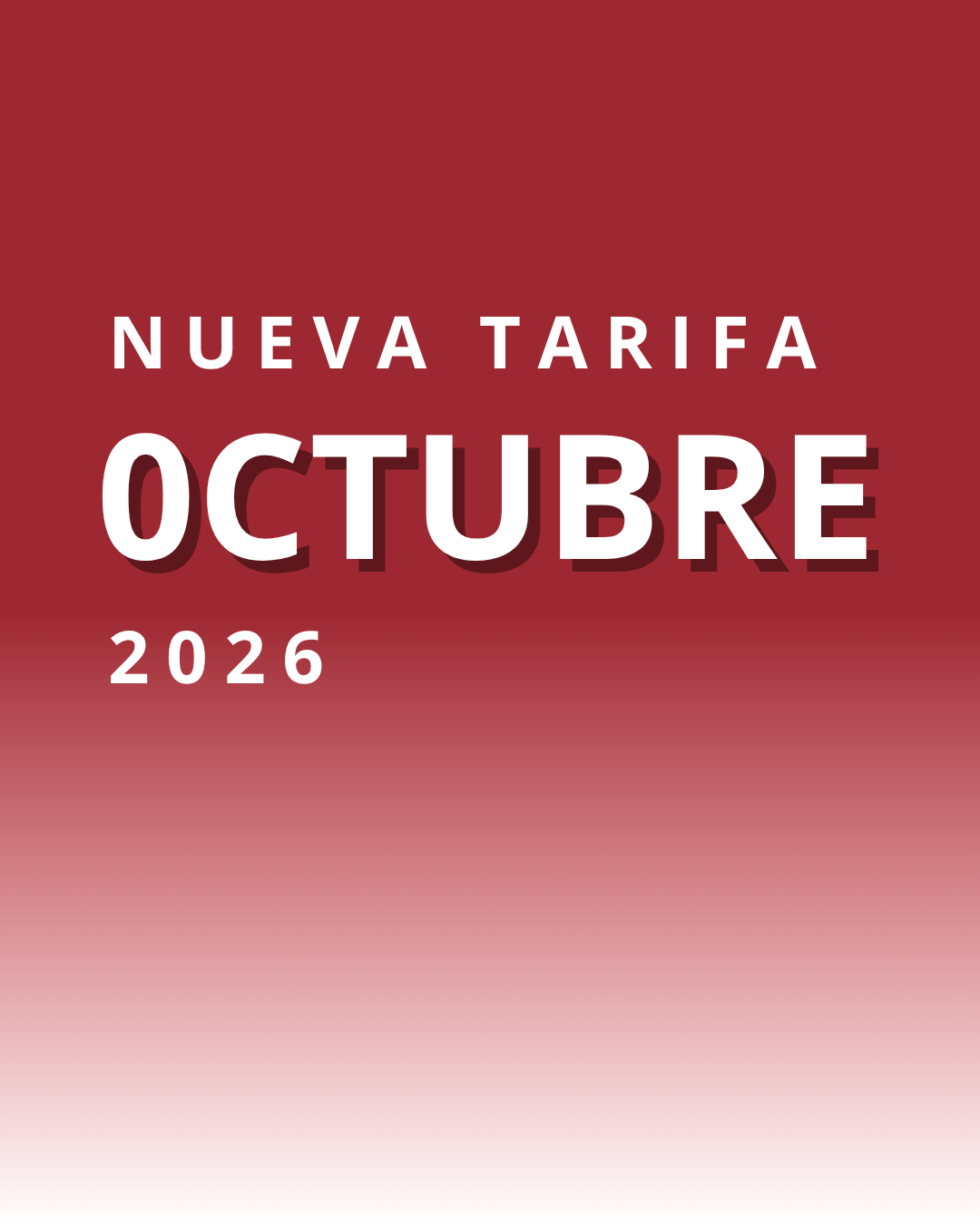 Nueva tarifa Octubre 2026